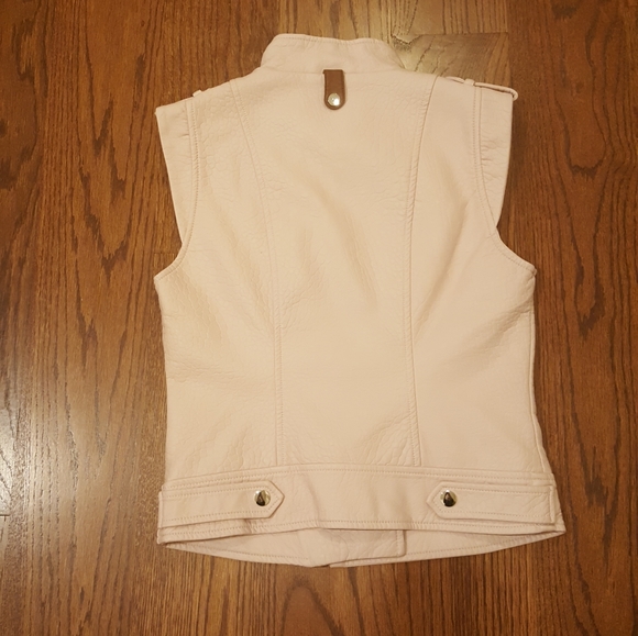 COLORI Rose Pink Leather Vest for Women Size P/S - Picture 6 of 9